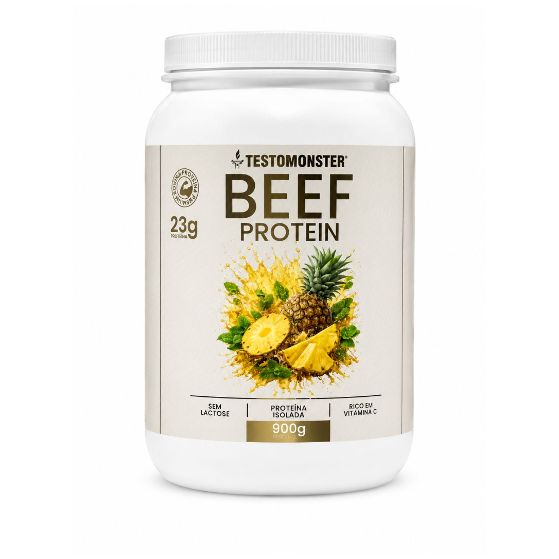 Beef Protein Testo Monster 900g - Abacaxi com Hortelã